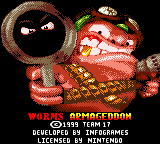 Worms Armageddon Title Screen